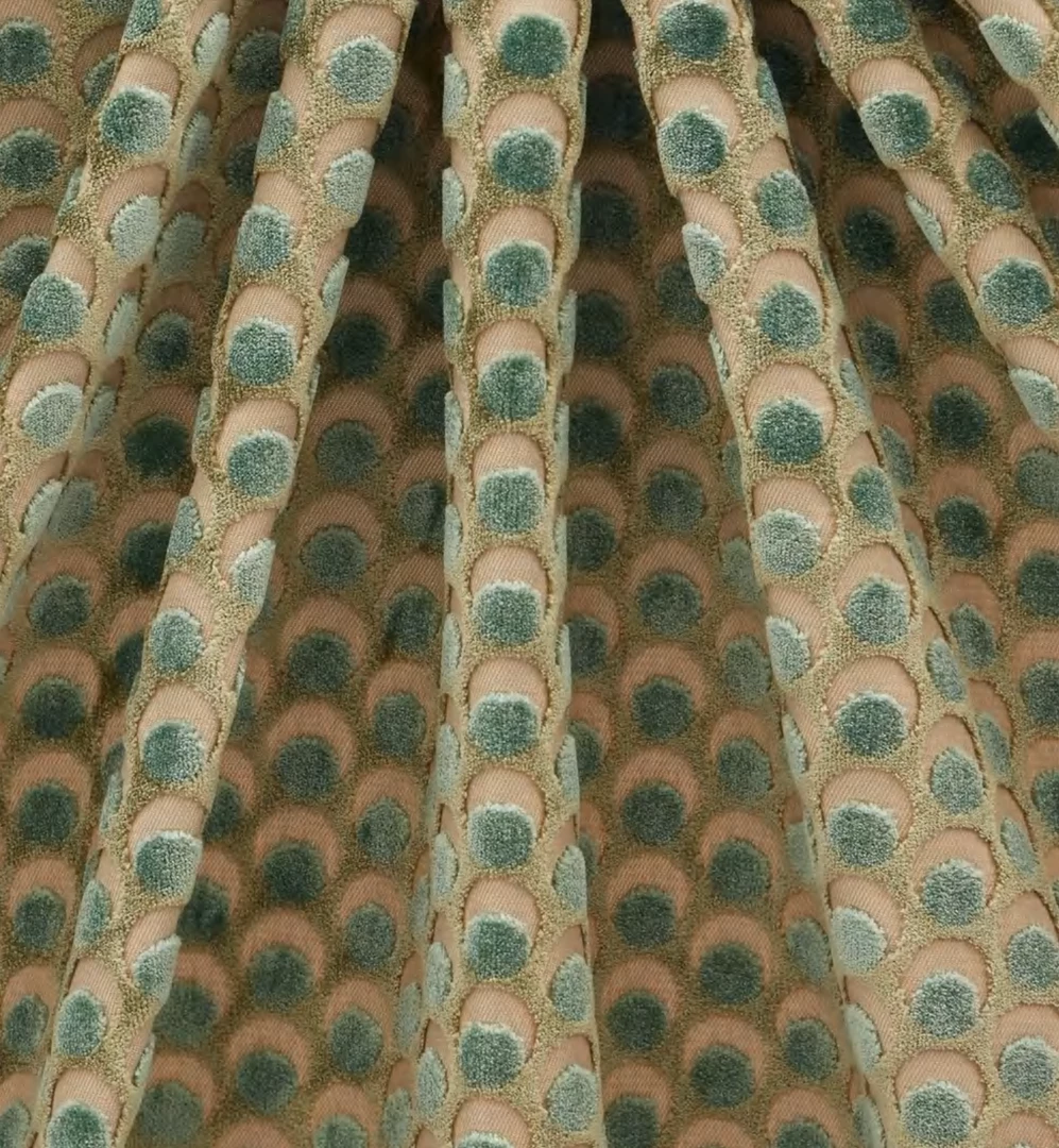 Liberty Fabrics Ottoman Spot Cut Velvet Fabric In Ointment Rose & Thorn 11 Liberty Fabrics Ottoman Spot Cut Velvet Fabric In Ointment Rose & Thorn