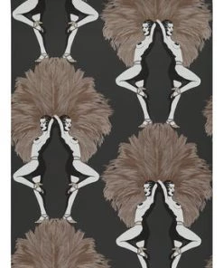 The Graduate Collection Showgirls Wallpaper Metallic Bronze & Black New