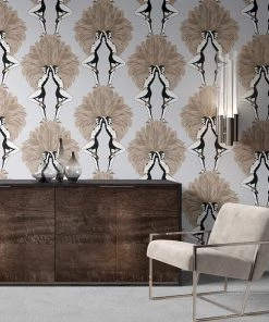 The Graduate Collection New Showgirls Wallpaper Metallic Bronze & Cream