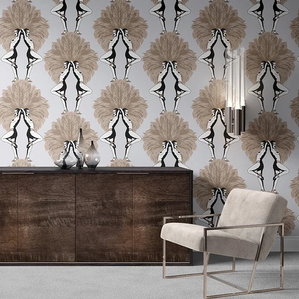 The Graduate Collection New Showgirls Wallpaper Metallic Bronze & Cream 3 The Graduate Collection New Showgirls Wallpaper Metallic Bronze & Cream