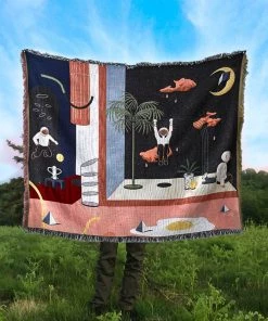 Memphis To Miami Stray Studio Blankets And Throws - Luna 10 Memphis To Miami Stray Studio Blankets And Throws - Luna