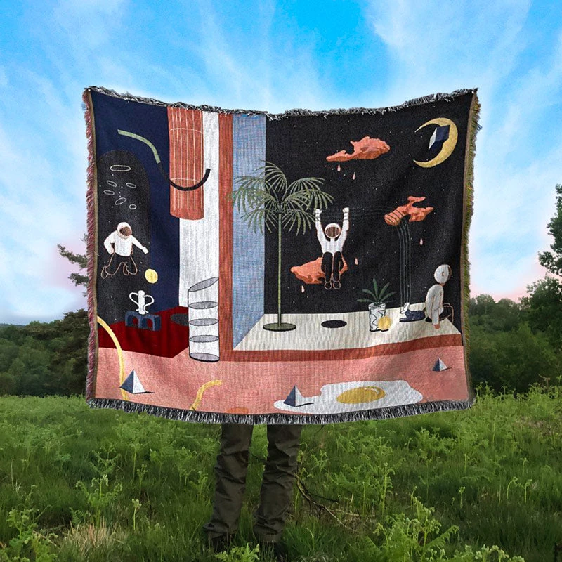 Memphis To Miami Stray Studio Blankets And Throws - Luna 4 Memphis To Miami Stray Studio Blankets And Throws - Luna