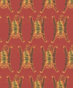 Annika Reed Studio New Tibetan Tiger Wallpaper Burnt Orange