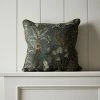 Josephine Munsey Woodland Floor Fabric Cushion Petrol