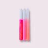 Pink Stories Dip Dye Glitter Taper Candles Girls Night - Set Of 3