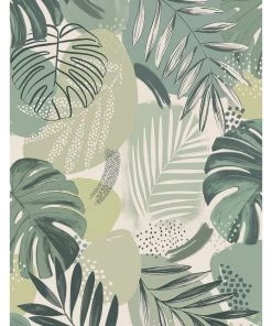 Brand Mckenzie Abstract Jungle Wallpaper, Leaf Green