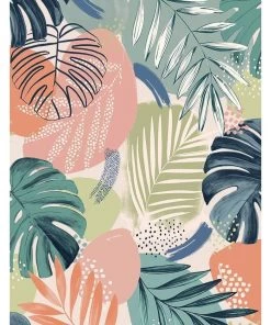 Brand Mckenzie Abstract Jungle Wallpaper, Teal Blue