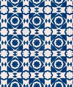 Mind The Gap Blue Skies Ahead Aegean Tiles Ultramarine Green Wallpaper