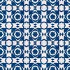 Mind The Gap Aegean Tiles Indigo Wallpaper