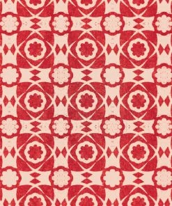 Mind The Gap Aegean Tiles Red Wallpaper Blue Skies Ahead