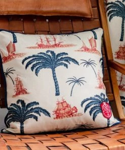 Mind The Gap Aegean Linen Cushion