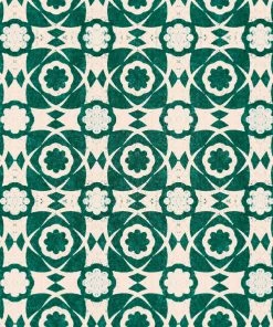 Mind The Gap Aegean Tiles Indigo Wallpaper