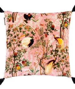 Mind The Gap Gemme Embroidery / Royal Garden Velvet Pink Cushion