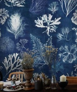 Mind The Gap Algae Navy Blue Wallpaper Blue Skies Ahead