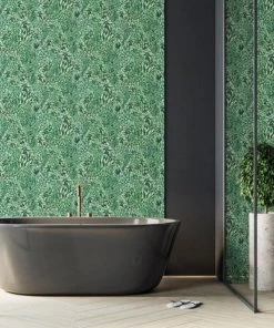 Brand Mckenzie Rose & Thorn Alpine Landscape Wallpaper, Alpine Green