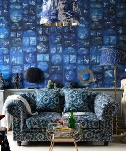 Mind The Gap MTG FURNITURE - WINSTON TUFTED SOFA AJRAK Linen Rose & Thorn