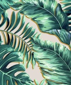 Brand Mckenzie Memphis To Miami Banana Leaves Max Wallpaper, Blush Pink