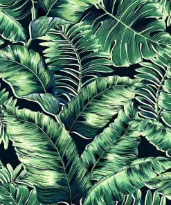 Brand Mckenzie Banana Leaves Max Wallpaper, Leaf Green