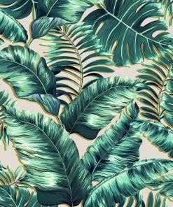 Brand Mckenzie Banana Leaves Wallpaper Blush Pink Memphis To Miami