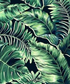 Brand Mckenzie Banana Leaves Wallpaper, Leaf Green Memphis To Miami