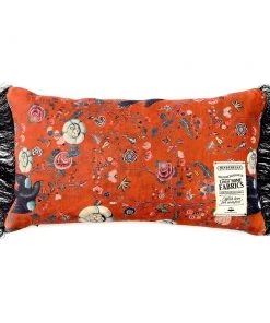 Mind The Gap Blackbird Linen Cushion Small Rose & Thorn