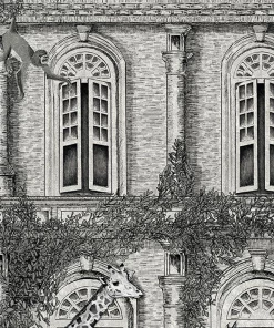 Brand Mckenzie Animal Architecture Wallpaper, Architecture Grey