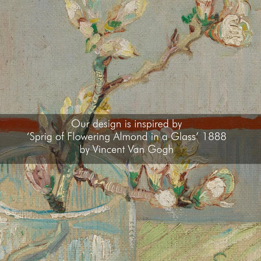 BN Les Jardins Royaux Van Gogh Wallpaper 'Sprig Of Flowering' Almond Blue 4 BN Les Jardins Royaux Van Gogh Wallpaper 'Sprig Of Flowering' Almond Blue