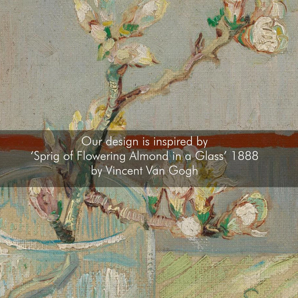 BN Van Gogh Wallpaper 'Sprig Of Flowering Almond' Blossom Pink Les Jardins Royaux 4 BN Van Gogh Wallpaper 'Sprig Of Flowering Almond' Blossom Pink Les Jardins Royaux