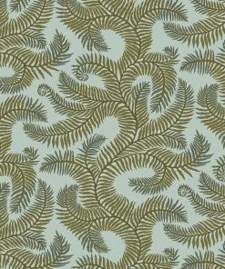 Josephine Munsey Bombe's Fernery Wallpaper In Olive & Celadon Les Jardins Royaux