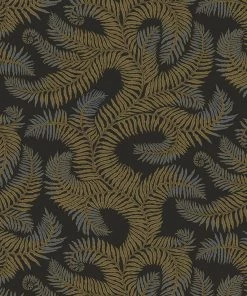 Josephine Munsey Bombe's Fernery Wallpaper In Olive & Dark Grey