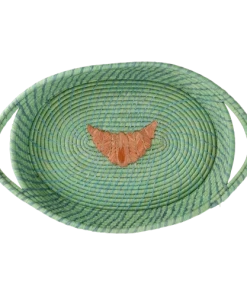 Rice DK New Raffia Oval Bread Basket - Croissant