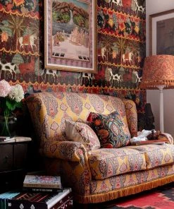 Mind The Gap New Woodstock Collection, Carnaval Green Wallpaper