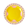 Rice By Rice New Ceramic Floral Side Plate - Pink & Yellow