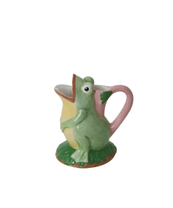 Rice By Rice New Green Frog Ceramic Jug Vase