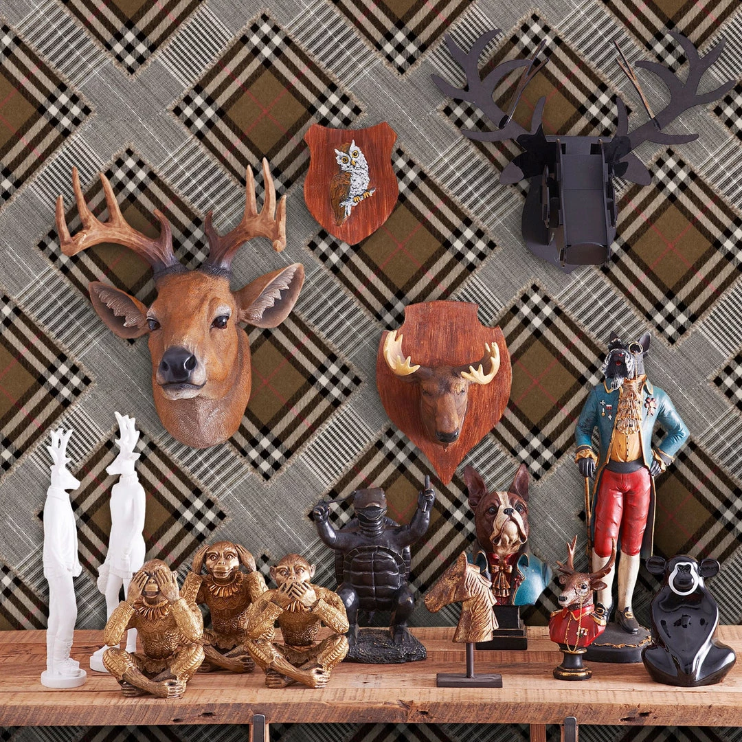 Mind The Gap Checkered Patchwork Green Wallpaper Wallpaper & Paint 6 Mind The Gap Checkered Patchwork Green Wallpaper Wallpaper & Paint