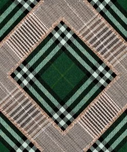 Mind The Gap Checkered Patchwork Green Wallpaper Wallpaper & Paint