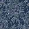 Mind The Gap Cherry Orchard Indigo Wallpaper Rose & Thorn
