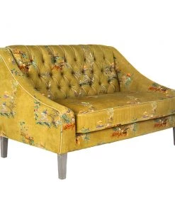 Mind The Gap MTG FURNITURE - BARON TUFTED SOFA - CHINOISERIE VELVET Rose & Thorn