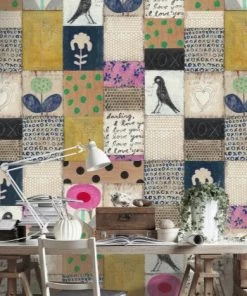 Mind The Gap Collage Wallpaper Bohemian Dream