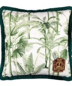 Mind The Gap Havana Tropicana Palmera Cubana Linen Cushion