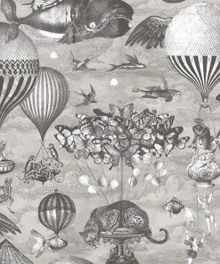 Brand Mckenzie Curious Skies Wallpaper, Black And White Les Jardins Royaux