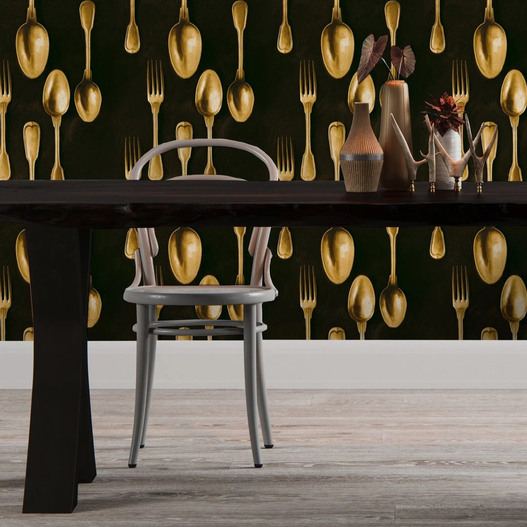 Mind The Gap Wallpaper & Paint Cutlery Brass Wallpaper 4 Mind The Gap Wallpaper & Paint Cutlery Brass Wallpaper