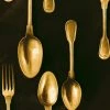 Mind The Gap Wallpaper & Paint Cutlery Brass Wallpaper