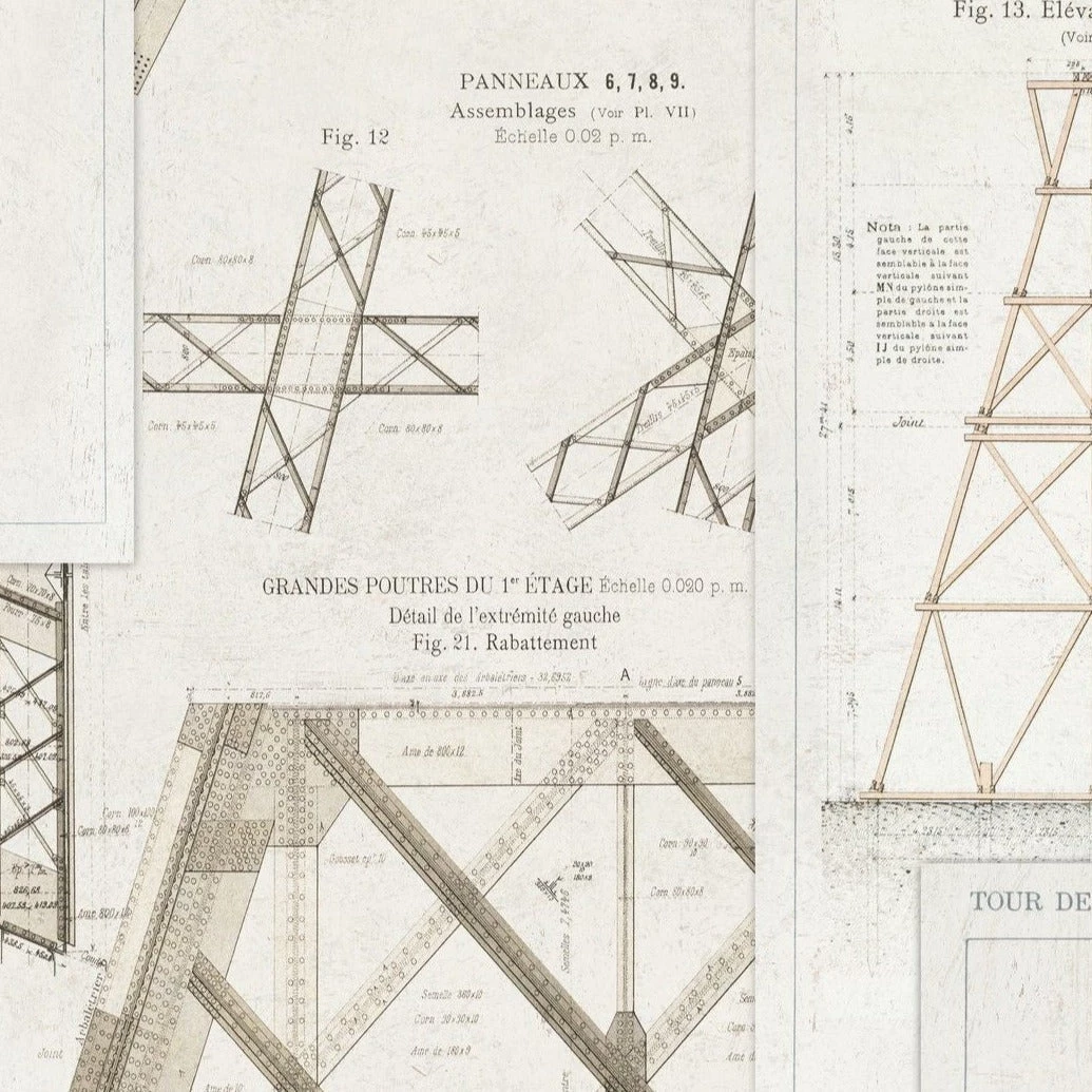 Mind The Gap Grand Eiffel Blue Wallpaper Les Jardins Royaux 7 Mind The Gap Grand Eiffel Blue Wallpaper Les Jardins Royaux