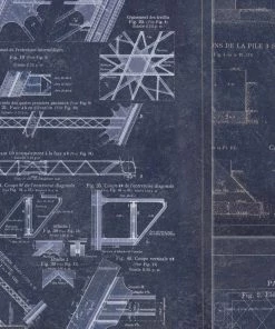 Mind The Gap Grand Eiffel Blue Wallpaper Les Jardins Royaux