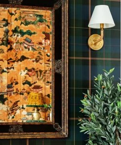 Mind The Gap Wallpaper & Paint Equestrian Plaid, Khaki Wallpaper