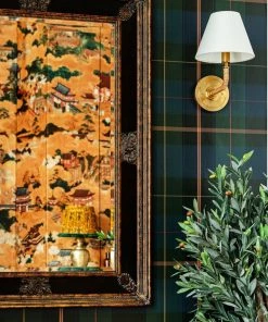 Mind The Gap Equestrian Plaid, Green Wallpaper