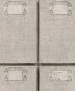 Mind The Gap Fabric Covers Taupe Wallpaper