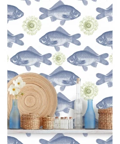 Thedesignyarduk Fish Neutral Wallpaper Blue Skies Ahead