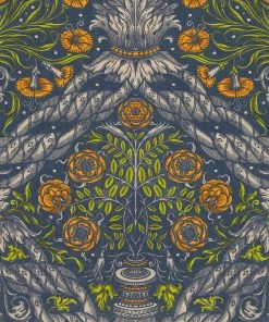 Mind The Gap Floral Ornament Wallpaper